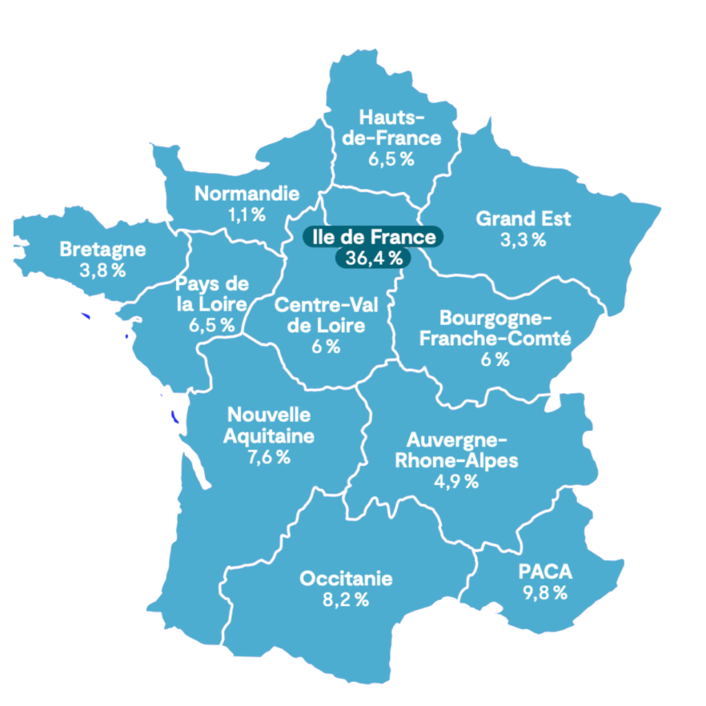 carte de France répartition TIH