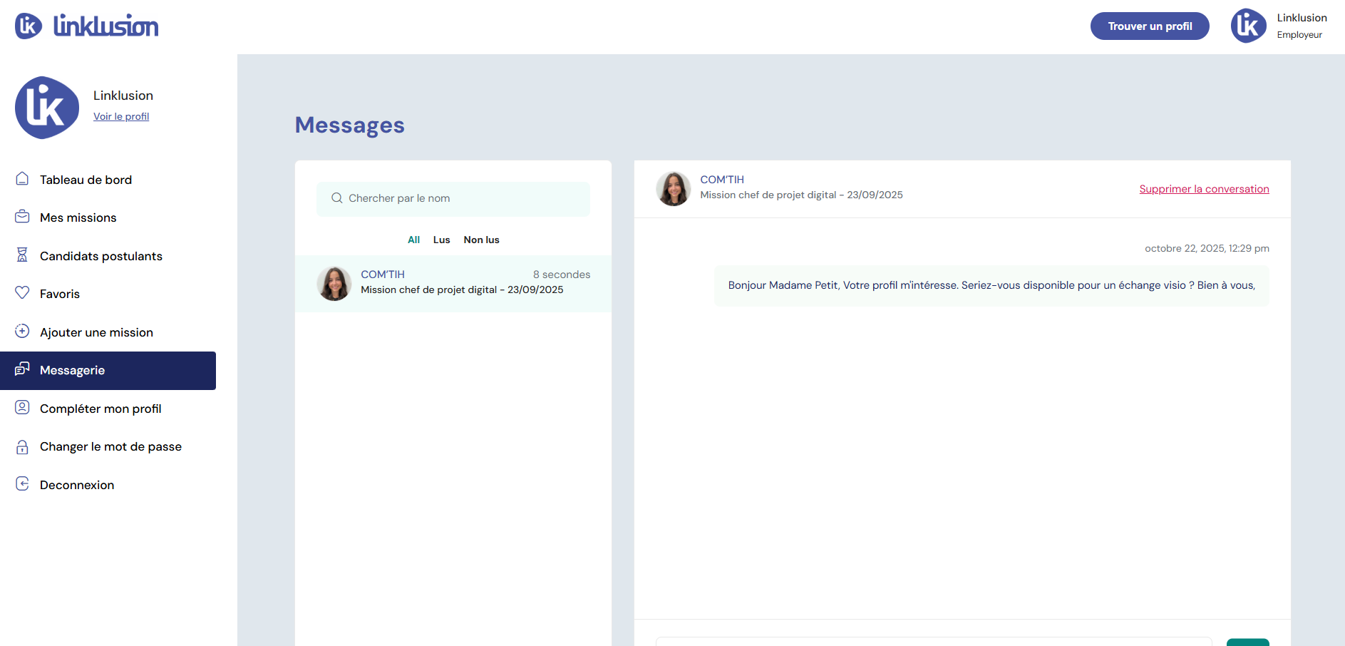 Messagerie entreprise - plateforme de mise en relation des achats inclusifs