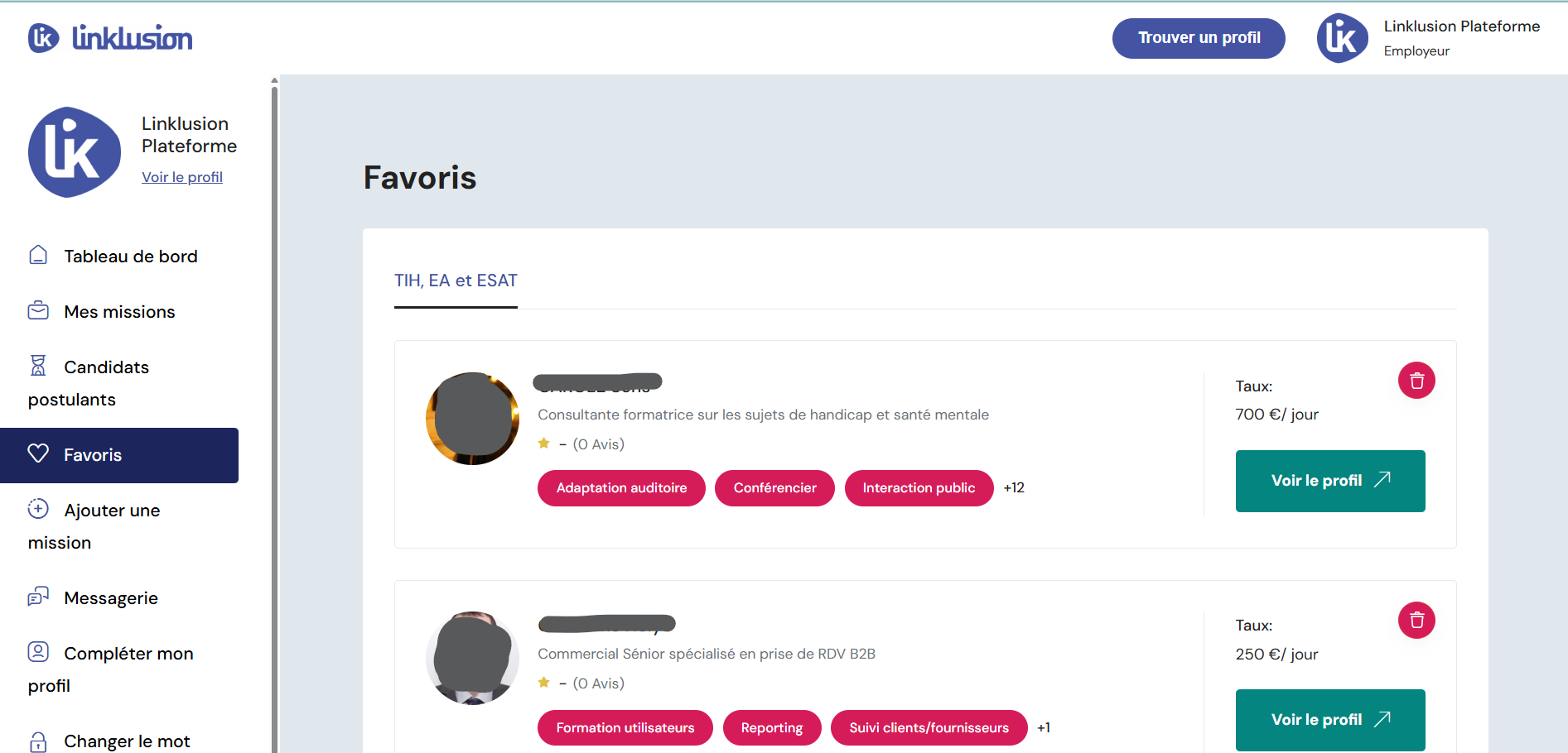 Capture tutoriel entreprises plateforme de Linklusion_gestions des candidatures